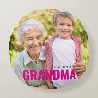 Süßes individuelles Fotogeschenk OMA Geschenk Rundes Kissen