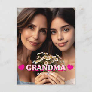 Süßes individuelles Fotogeschenk Oma Opa Geschenk Postkarte