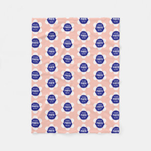 Süßes individuelles Gesicht Blumenmuster Rosa Fleecedecke