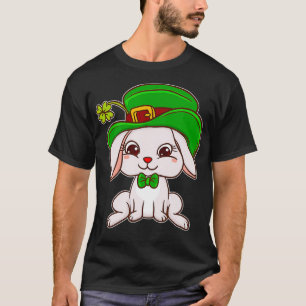 Süßes irisches Hasenkaninchen mit Fliege Lustiger  T-Shirt