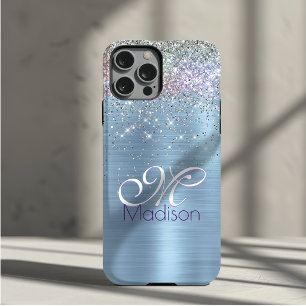 Süßes, irisierendes, eisblaues, falsches Glitter-M Case-Mate iPhone Hülle