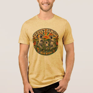 Süßes Jam psychedelisches Vintage-Gesicht T-Shirt Tri-Blend Shirt