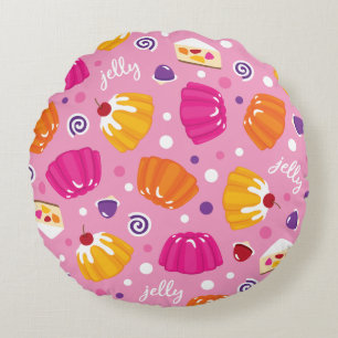 Süßes Jelly-Muster Rundes Kissen