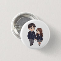 Süßes K-Drama-Schulstudenten-Paar-Button-Pin