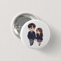Süßes K-Drama-Schulstudenten-Paar-Button-Pin