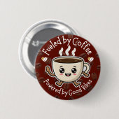 Süßes Kaffee-Vibes-Design Button (Vorne & Hinten)