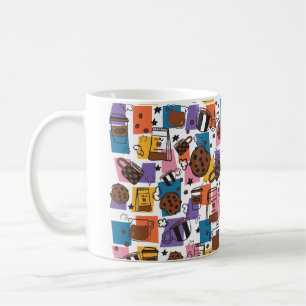Süßes Kaffeemuster – Bunter Kaffeeliebhaber Kaffeetasse