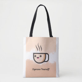 Süßes Kaffeetassen-Design-Tote Tasche