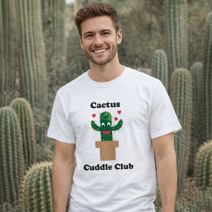 Süßes Kaktus Kuschelclub Shirt Design mit Herzen