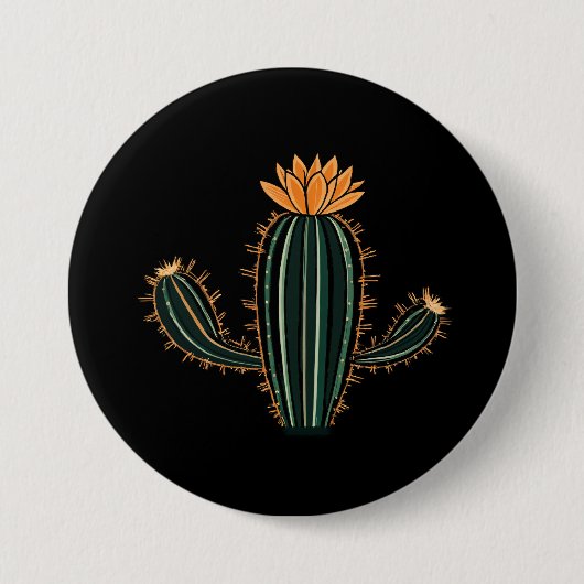 Süßes Kaktus Wüstenpflanze Design - Großer Knopf Button (Vorderseite)