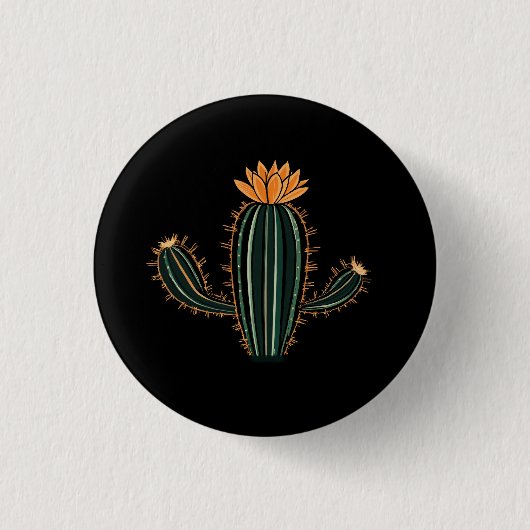 Süßes Kaktus Wüstenpflanze Design - Kleiner Button (Vorderseite)