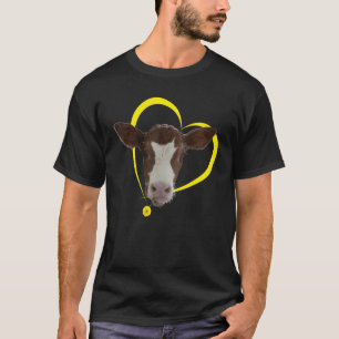 Süßes Kälbchen-Kuh-Motiv Ich liebe Kühe Ich lieb T-Shirt