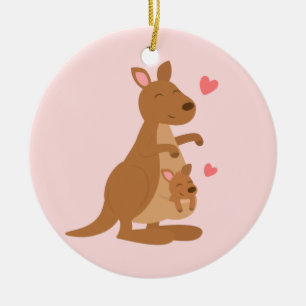 Süßes Känguru-Baby-Joey-Kinderzimmer-Dekor Keramik Ornament