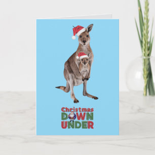 Süßes Känguru Weihnachtsfeiertag Karte
