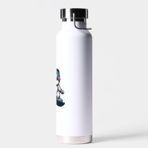 Süßes Kaninchen beim Snowboard-Trick Kinder Ostern Trinkflasche