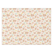 Süßes Kaninchen Blumen Frühling Muster Tischdecke (Vorderseite (Horizontal))