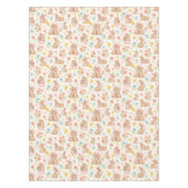 Süßes Kaninchen Blumen Frühling Muster Tischdecke (Vorderseite)