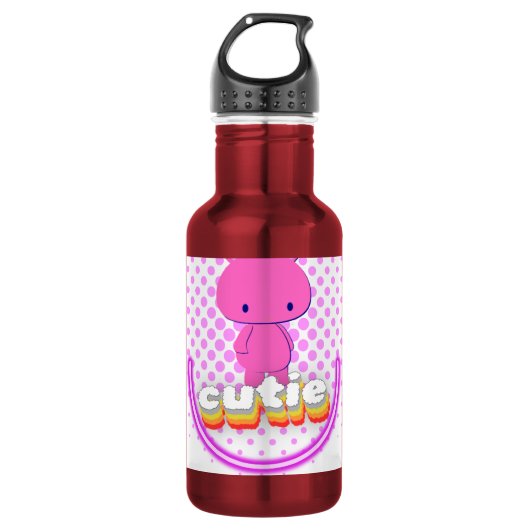 Süßes Kaninchen Edelstahlflasche (Vorderseite)