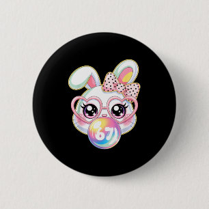 Süßes Kaninchen-Gesicht für Frauen Mädchen Kinder  Button