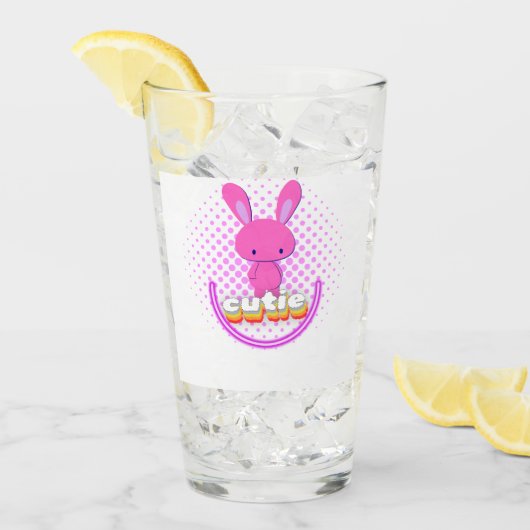 Süßes Kaninchen Glas (Vorderseite Ice)
