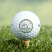 Süßes Kaninchen-Golfer-Design Golfball (Insitu T-Shirt)