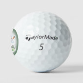 Süßes Kaninchen-Golfer-Design Golfball (Logo)