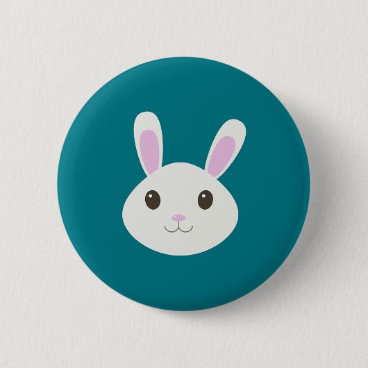 Süßes Kaninchen Hase Button (Vorderseite)