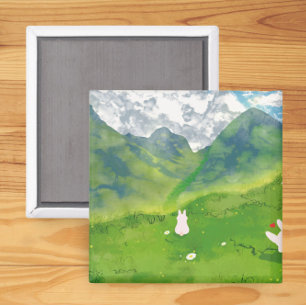 Süßes Kaninchen im Mountain View Square Magnet