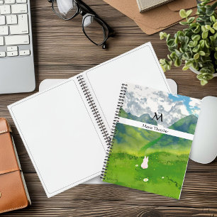 Süßes Kaninchen in Mountain View  Notizblock