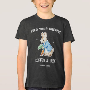 Süßes Kaninchen-Karottenliebhaber-T-Shirt Fütter Tri-Blend Shirt
