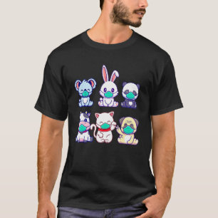 Süßes Kaninchen Katze Hund Koala Kuh Panda Haustie T-Shirt