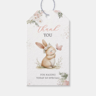 Süßes Kaninchen-Mädchen-Baby-Party Geschenkanhänger