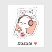 Süßes Kaninchen „Me Time“-Sticker Aufkleber (Blatt)