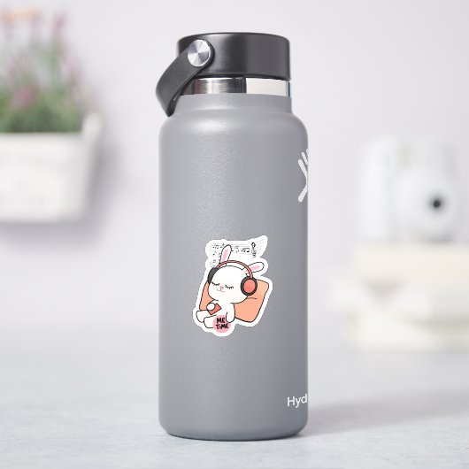 Süßes Kaninchen „Me Time“-Sticker Aufkleber (HydroFlask)