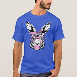 Süßes Kaninchen mit Bandana-Herzbrille Bubble Gum T-Shirt