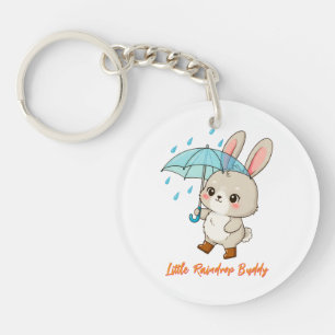 Süßes Kaninchen mit Regenschirm Kawaii Schlüsselanhänger