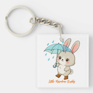 Süßes Kaninchen mit Regenschirm Kawaii Schlüsselanhänger