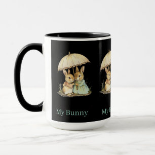 Süßes Kaninchen-Pärchen Kaffeetasse, Romantisches Tasse
