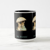 Süßes Kaninchen-Pärchen Kaffeetasse, Romantisches Tasse (Zentrum)