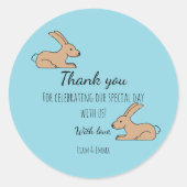 Süßes Kaninchen Runder Aufkleber (Vorderseite)