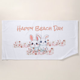 Süßes Kaninchen Strandtuch