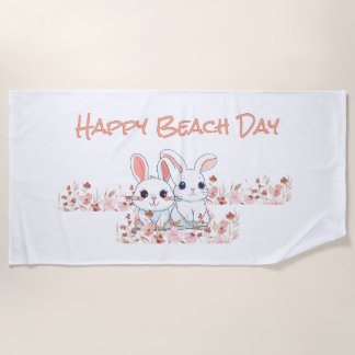 Süßes Kaninchen Strandtuch