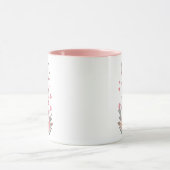 Süßes Kaninchen und Blume Tasse (Zentrum)