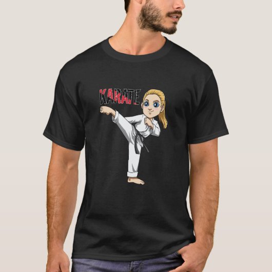 Süßes Karate-Mädchen T-Shirt (Vorderseite)