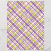 Süßes Kariertes Pastell Lila grün