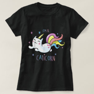 Süßes Katicorn Kawaii Regenbogen Katzen Design T-Shirt