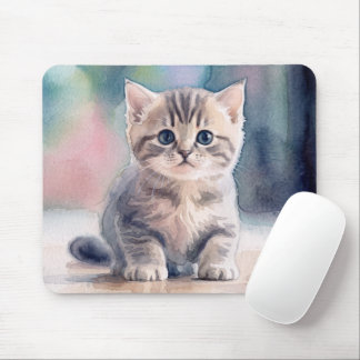Süßes Kätzchen Aquarell-Druck-Mauspad Mousepad