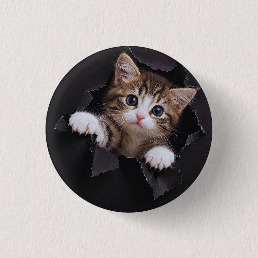 Süßes Kätzchen Button (Vorderseite)