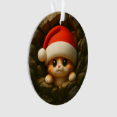 Süßes Kätzchen doppelseitiger Feiertags  Ornament (Vorderseite)