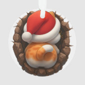 Süßes Kätzchen doppelseitiger Feiertags  Ornament (Rückseite)